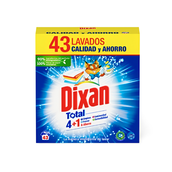 Dixan detergente Polvo 43 lavados