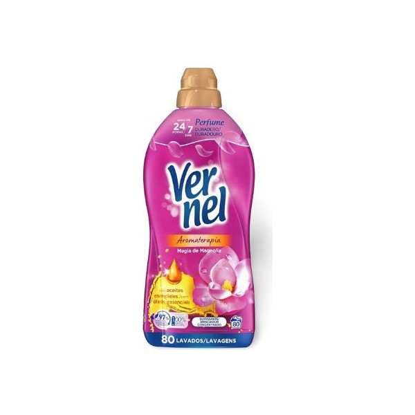 Vernel suavizante aromaterapia magia de magnolia 80 lavados