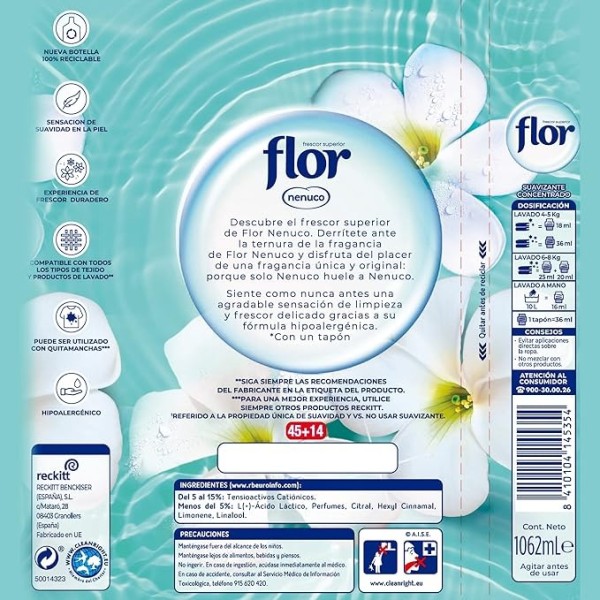 Flor Suavizante Nenuco 59 dosis