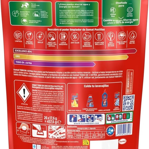 Somat lavavajillas Todo En 1 26 dosis